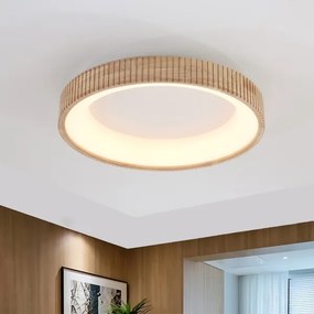 Brilagi - Plafoniera LED FALCON WOOD MODERN LED/40W/230V Ø 60 cm, finitura in legno