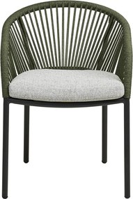 Sedia da esterno verde in metallo/in imbottito Novella – House Nordic