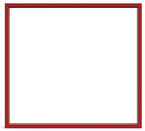 Gamba per mobili STEELMI Rettangolo Tube in acciaio rosso lucido L 78 x P 8 x H 71 cm