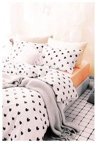 Biancheria da letto bianca in cotone renforcé per letto singolo/per letto esteso con lenzuolo incluso/3 pezzi 160x220 cm Mini Hearts – Mila Home