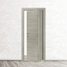 Porta pieghevole a libro asimmetrica Callisto cenere L 60 x H 210 cm destra