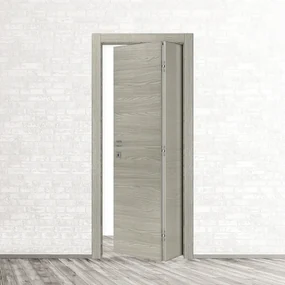 Porta pieghevole a libro asimmetrica Callisto cenere L 60 x H 210 cm destra