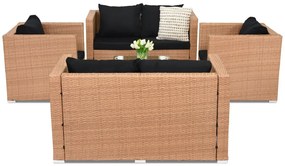 Mobili da giardino in rattan Roma Coffee 6 Garden Point miele