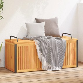 Scatola Cuscini Da Esterno 110x45x42/53 Cm Legno Acacia/acciaio /