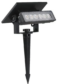 Lampada LED solare LED/0,9W/3,7V 3000K IP65 1200 mAh nero