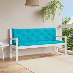 Cuscini Per Panca Da Giardino 2 Pz Turchese 150x50x7 Cm Tessuto /
