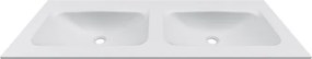 Lavabo incasso doppia vasca per mobili 120,5 cm bianco opaco | KK-1205BELV - KAMALU