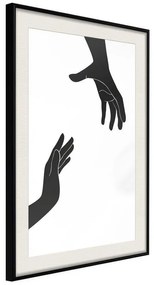 Poster  Language of Gestures II  Cornice Quadri Cornice nera con pass-partout, Larghezza x Altezza Home decor 20x30