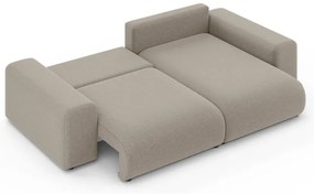 Divano angolare beige allungabile/con contenitore (con composizione variabile) Luma – Ropez