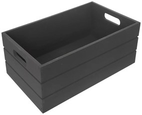 Cassetta di legno antracite 36x26x15 cm - Orion