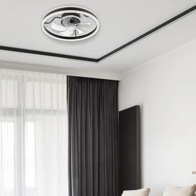 Plafoniera LED con ventilatore APOLLO LED/38W/230V nero + telecomando