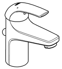 GROHE 32805000 - Miscelatore per lavabo BAUCURVE DN 15, cromo lucido