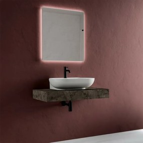 Lavabo da appoggio 65 cm linea Mirto con piletta click clack inclusa