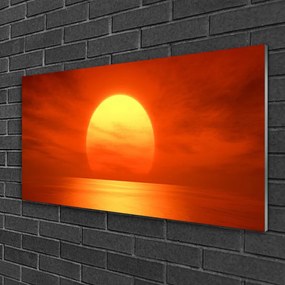 Quadro in vetro Mare al tramonto 100x50 cm