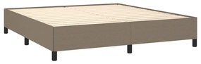 Giroletto a molle con materasso tortora 160x200 cm in tessuto