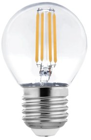Lampada LED E27 6W a Filamento 140 lm/W Dimmerabile - G45 Colore Bianco Naturale 4.000K