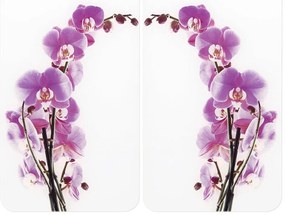 Set di 2 copri stufe in vetro Orchidea, 52 x 30 cm Orchid Blossom - Wenko