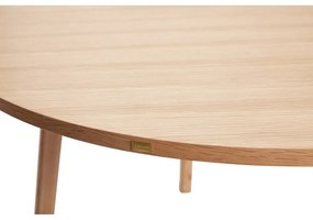 Tavolo da pranzo rotondo in rovere naturale ø 115 cm Ground - Hübsch