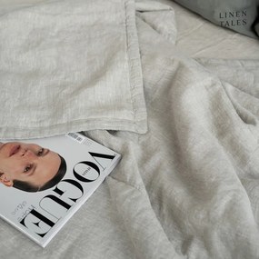 Copriletto trapuntato in lino colore naturale 220x260 cm Melange - Linen Tales