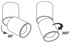 Faretto NIXA 1xGU10/10W/230V nero