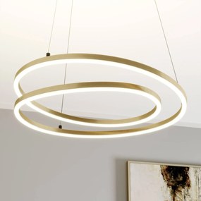 Lampada LED a sospensione Davian di Lindby, color ottone, 49 cm, dimmerabile