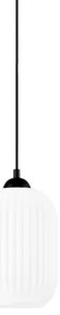 Lampadario a sospensione con filo HARMA 1xE27/15W/230V diametro 14 cm bianco/nero
