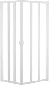 Box doccia angolare con porta pieghevole, L 88-92 cm x L 68-72 cm, H 185 cm, in vetro trasparente SP. 3 mm, profilo lucido bianco | Los