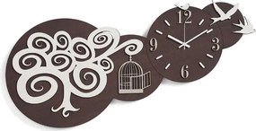 Orologio in legno laminato da parete 80x40 cm RONDINI RSN