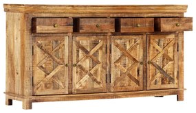 Credenza con 4 cassetti 160x40x85 cm legno massello di mango