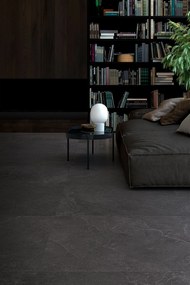 Cotto D'Este Lithos Pavimento Rivestimento 60x120 Cm 14 Mm Effetto Pietra Lappato Rettif. Gres Porcellanato Spessorato Carbon