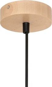 Lampadario a cavo ALBA 1xE27/15W/230V Ø 45 cm nero/marrone