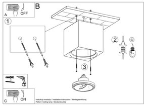 Plafoniera SEIDA 1xGU10/40W/230V