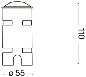 Ideal Lux - Lampada LED segnapasso ROCKET LED/2W/24V CRI 90 IP68 cromo opaco