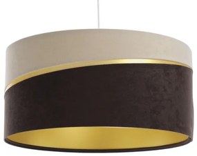 Lampadario a sospensione con filo SWING 1xE27/60W/230V marrone/beige/oro