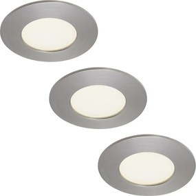 Briloner 7103432-SADA Set 3x LED, plafoniera da incasso per bagno, 3xLED/4,9W/230V, IP44, cromo opaco