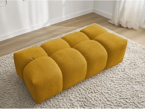 Poggiapiedi color senape con rivestimento in ciniglia Everest – Bobochic Paris