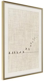 Poster  Learning to Fly  Cornice Quadri Cornice d'oro con passe-partout, Larghezza x Altezza Home decor 20x30