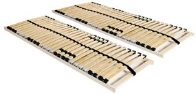 Reti A Doghe 2 Pz 7 Zone Con 28 Doghe İn Legno 80x200 Cm /