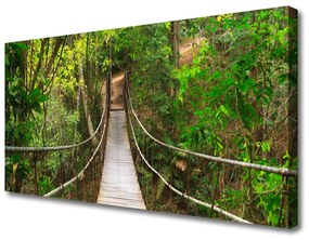 Quadro su tela Ponte della giungla della foresta tropicale 100x50 cm