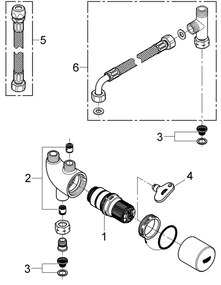 GROHE 34487000 - Protezione termostatica anti-scottatura GROHTHERM MICRO cromo
