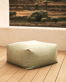 Kave Home - Pouf Vedell 100% PET verde 60 x 60 cm
