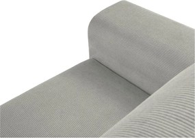 Divano angolare grigio chiaro allungabile e con contenitore (con penisola a destra/con chaise lounge) con rivestimento in velluto a coste Kyoto – Cosmopolitan Design