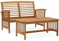 Set Divani da Giardino 2 pz in Legno Massello di Acacia cod mxl 43110