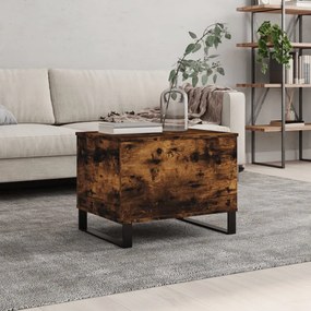 Tavolino Da Salotto Rovere Fumo 60x44,5x45 Cm Legno Multistrato /