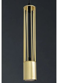 LED Lampadario su corda BARS 2xGU10/4,8W/230V oro/nero