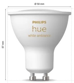 SET 2x Lampadina LED dimmerabile Philips Hue WHITE AMB. GU10/4,2W/230V 2200-6500K