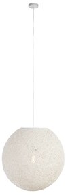 Lampada a sospensione rustica bianca 60 cm - Corda
