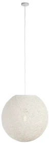 Lampada a sospensione rustica bianca 60 cm - Corda