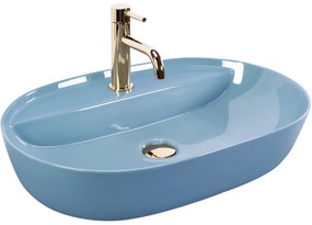 Lavabo da appoggio REA Aura 61 L.Blue Shiny