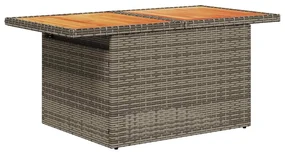 Set divano da giardino 8 pz con cuscini grigio in polyrattan